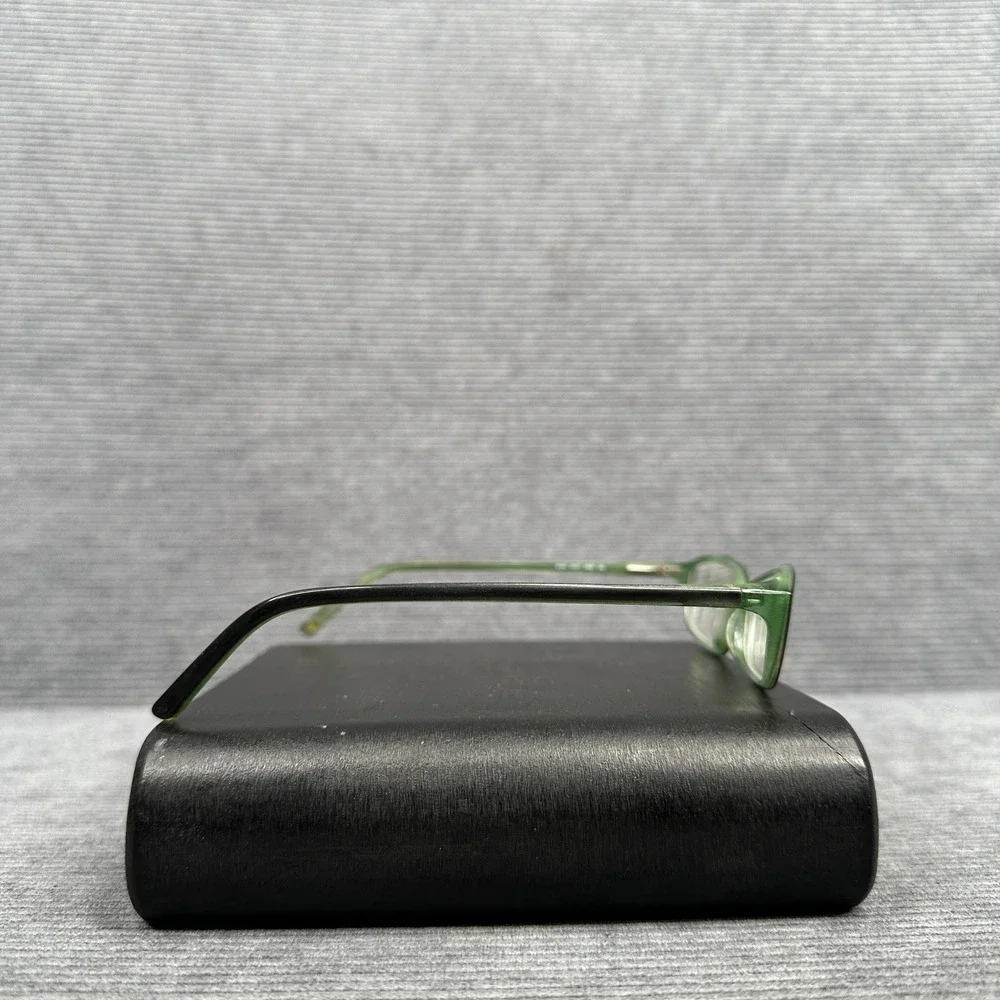 Nine West 324 OW47 Green Rectangular Eyeglasses Frames 135mm Y2k